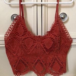 Coral Lace Tank Top Bohemian